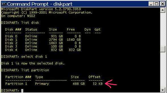 diskpart change partition size